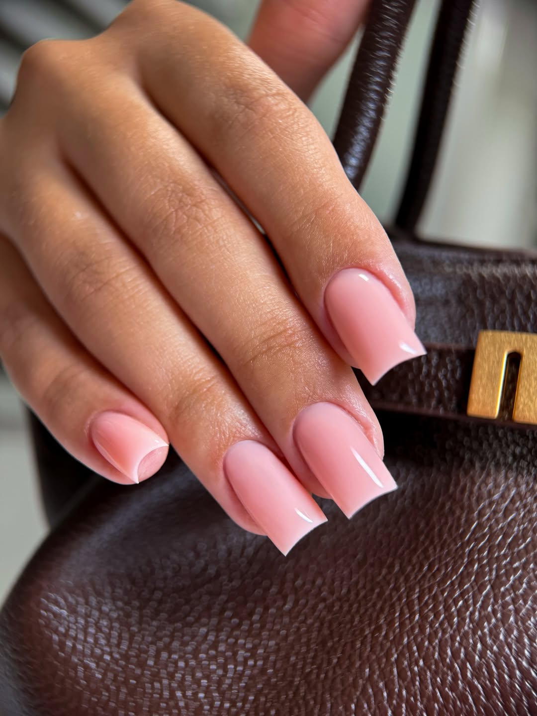 Baby Pink Glossy Square Builder Gel