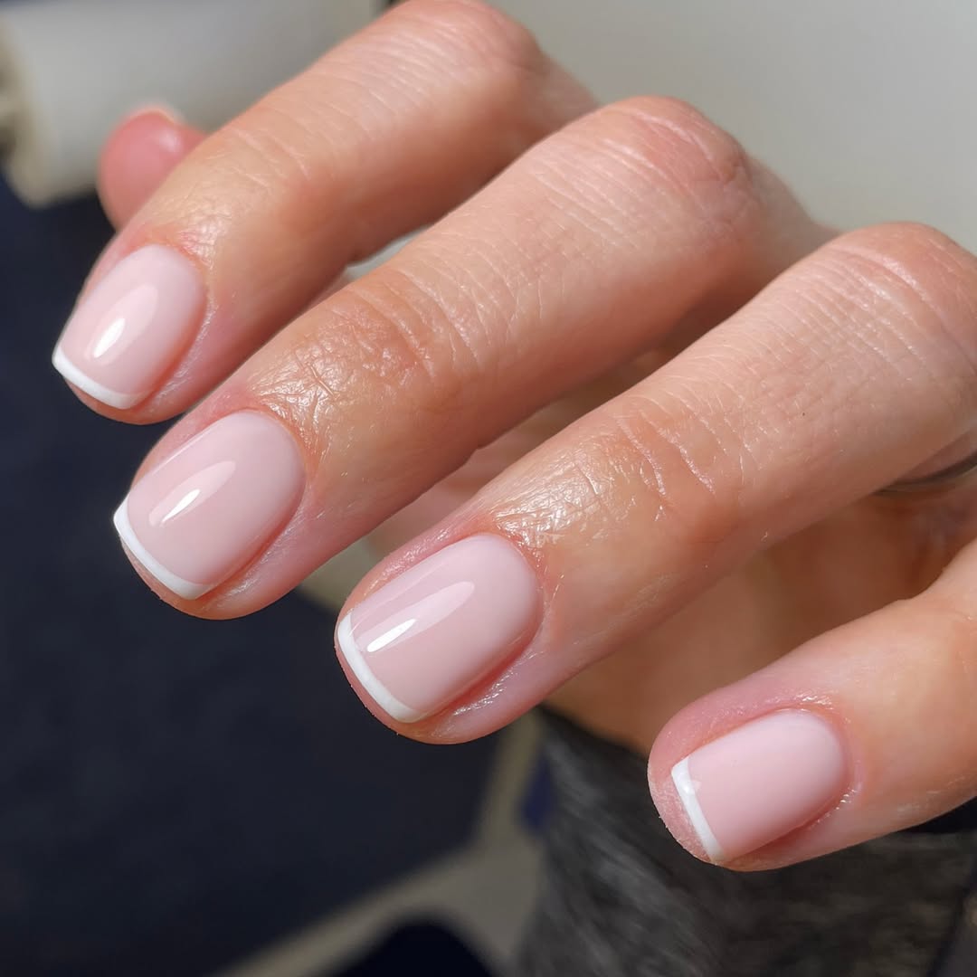 Clean Girl Milky Pink French Tip Manicure