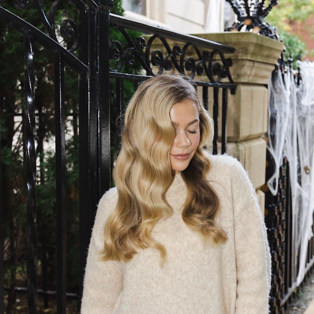 Autumnal Waves With Rich Honey Blonde Balayage