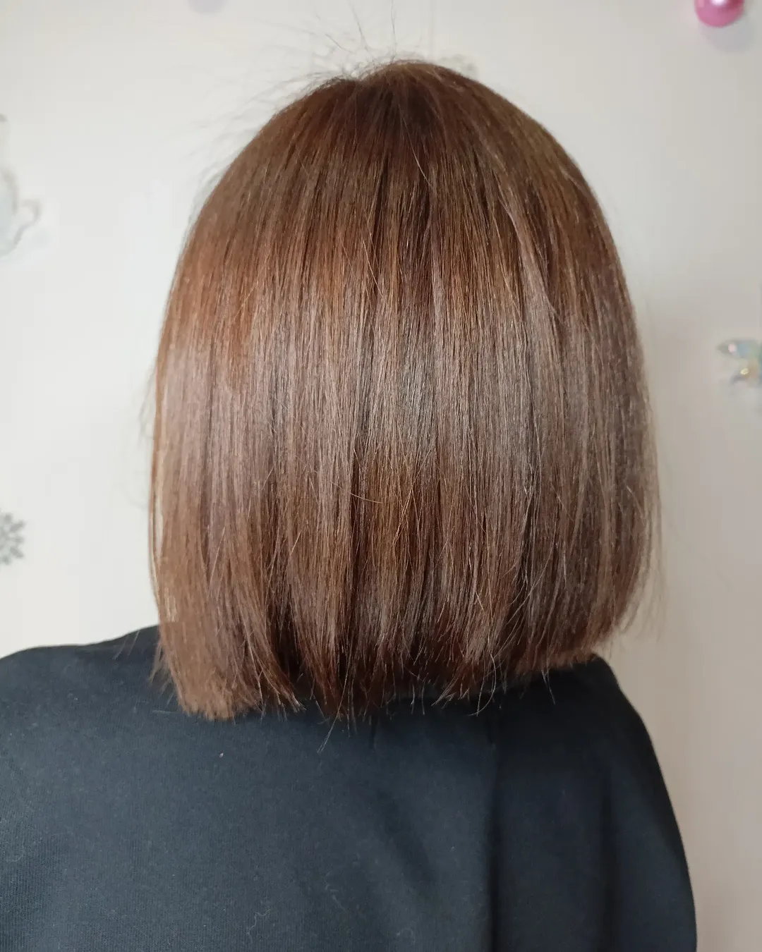 Blunt Warm Brown Bob Straight Sleek