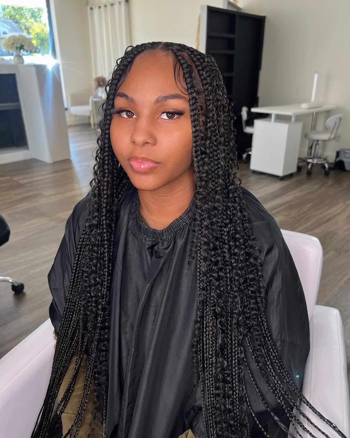 Bohemian Boho Braids With Curly Tendrils