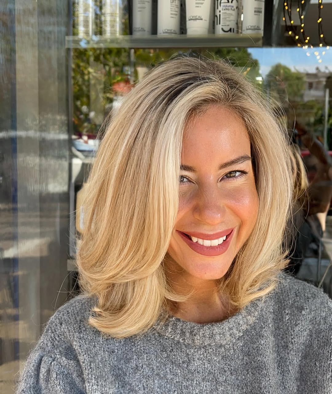 Bouncy Blonde Lob With Volume Layers
