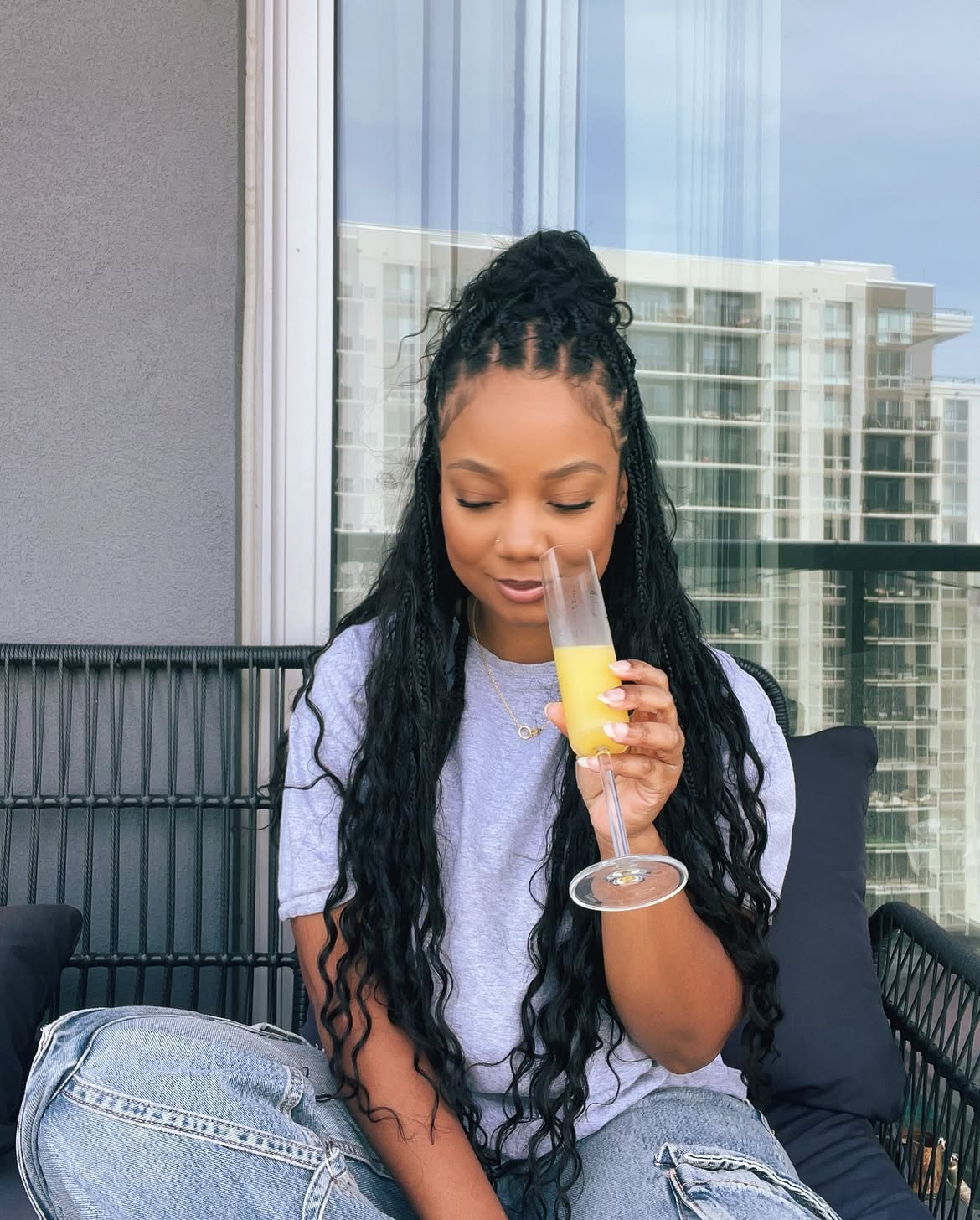 Braided Half-Bun With Cascading Waves