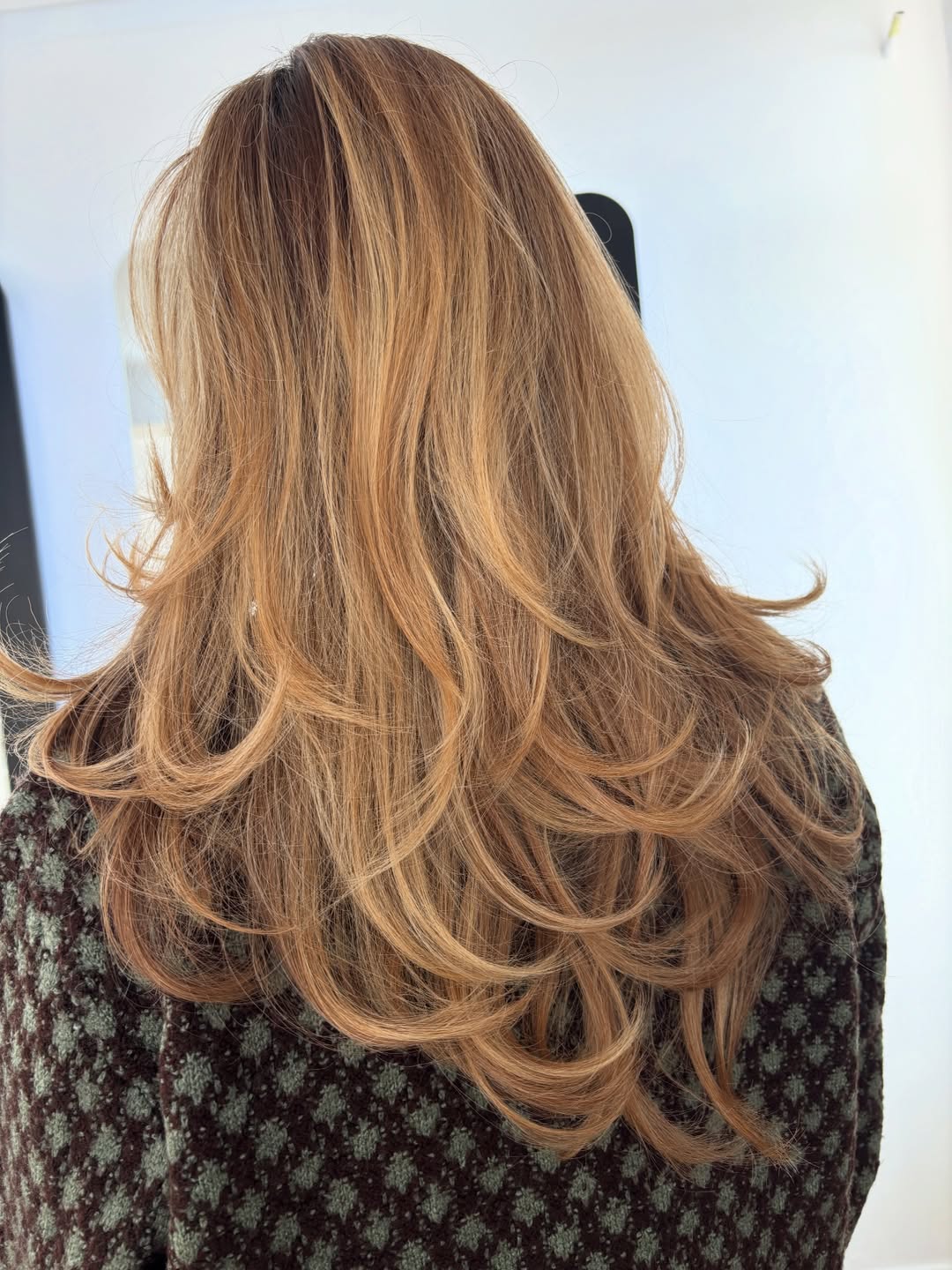 Caramel Bronde Layers with Tousled Volume
