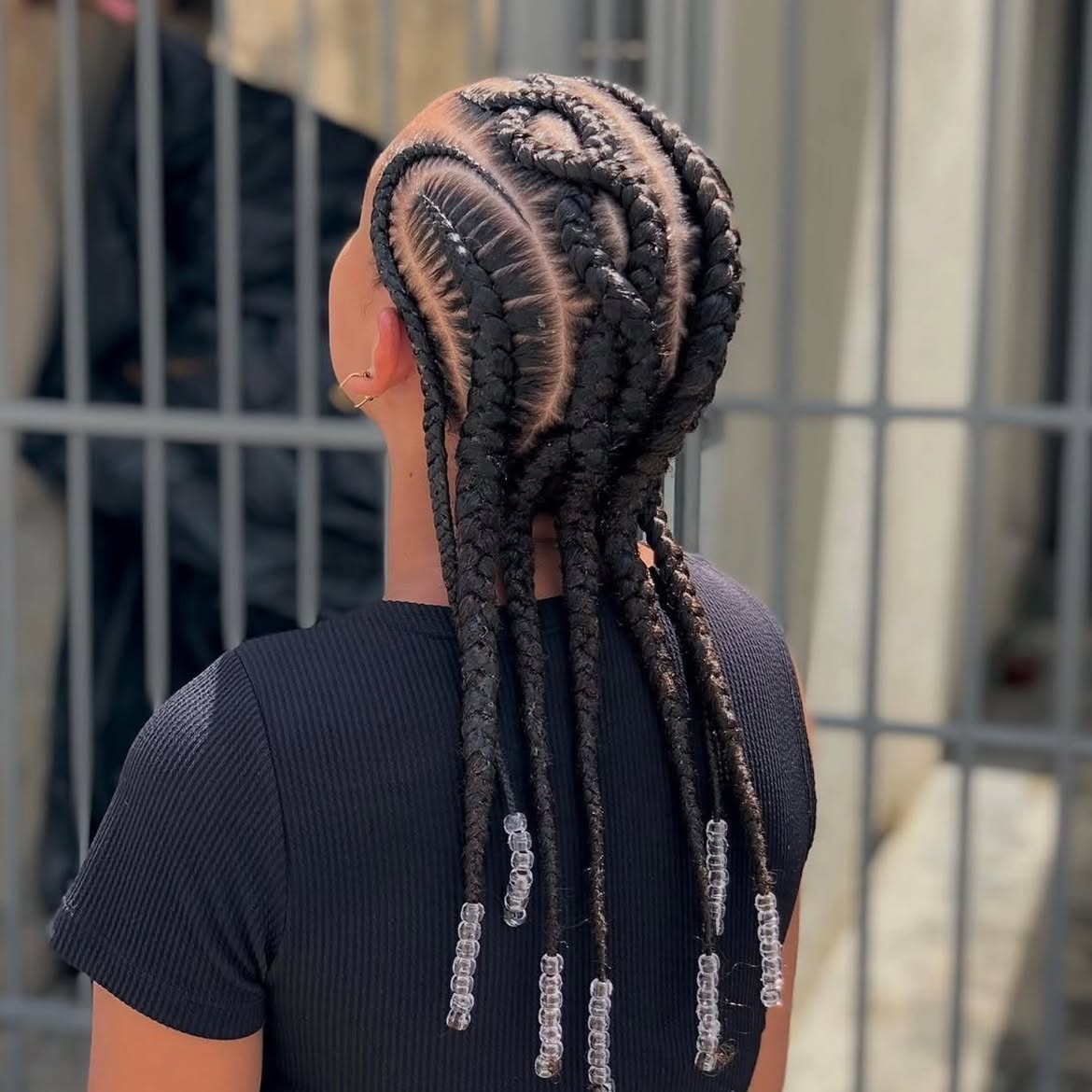 Chic Feed-In Braids With Clear Beads