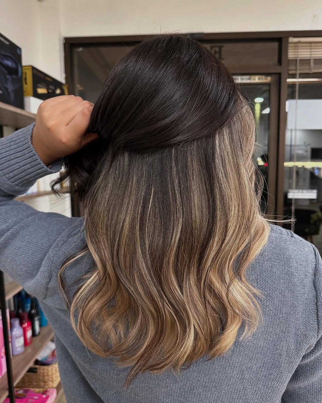 Chocolate Brown Toffee Blonde Peekaboo Waves