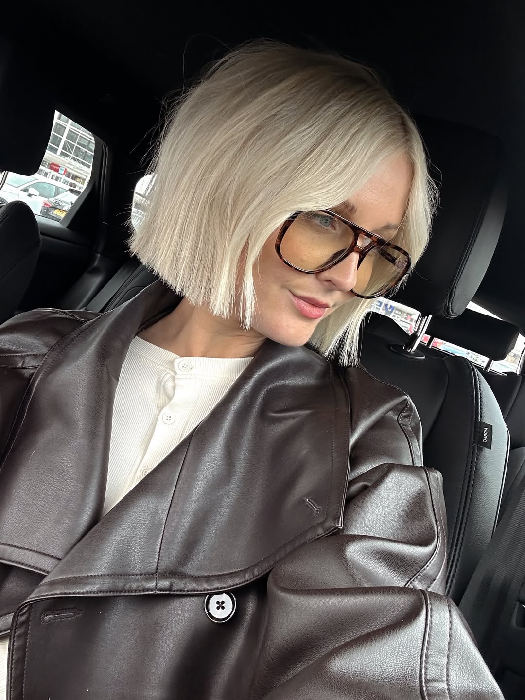 Cool Platinum Blonde Blunt Bob