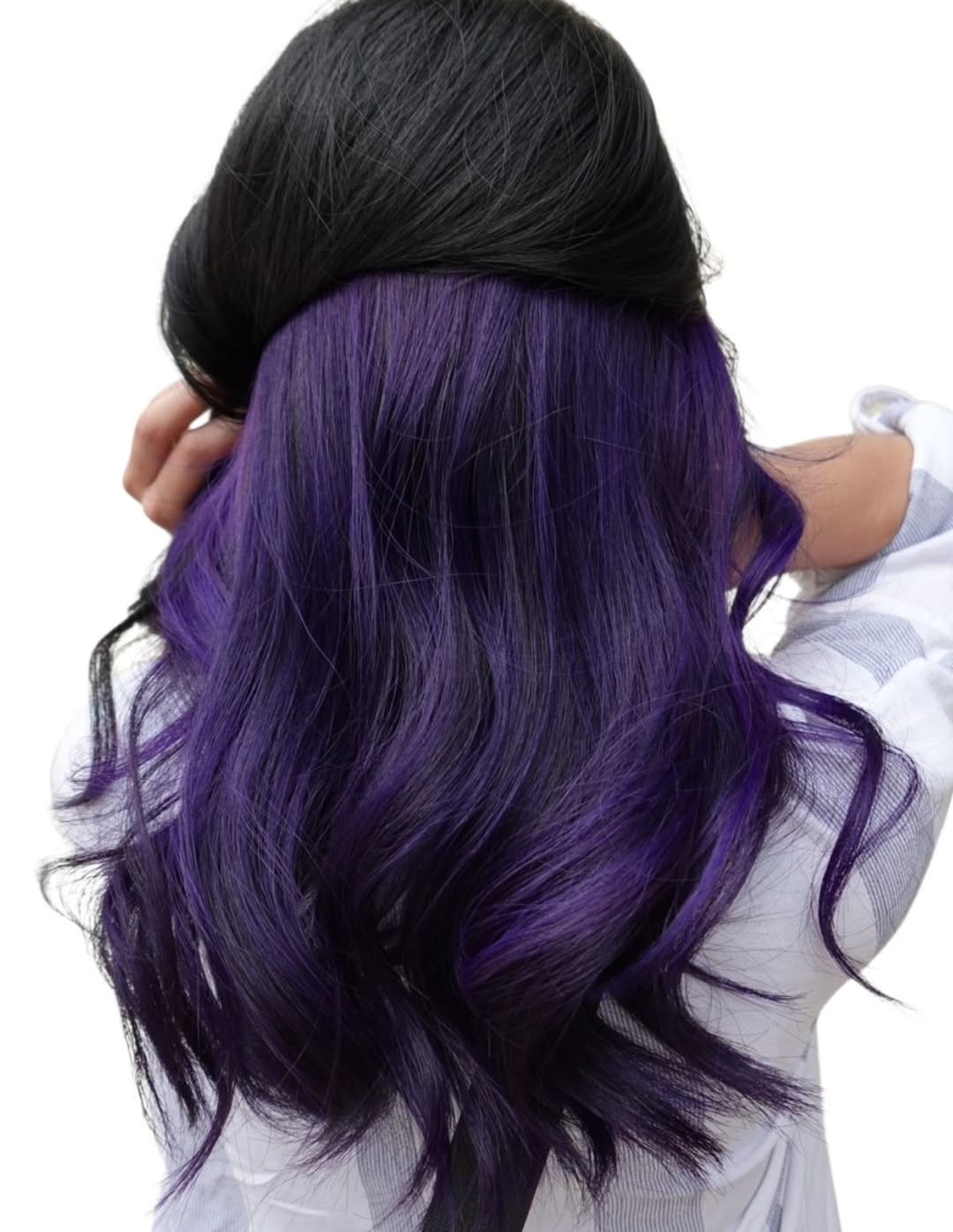 Deep Purple Peekaboo Mid-Length Waves