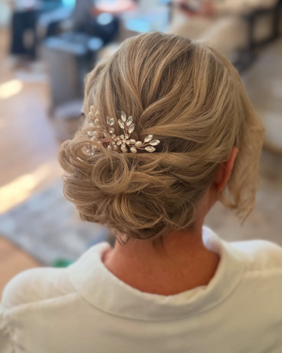 Elegant Textured Updo For Short Hair