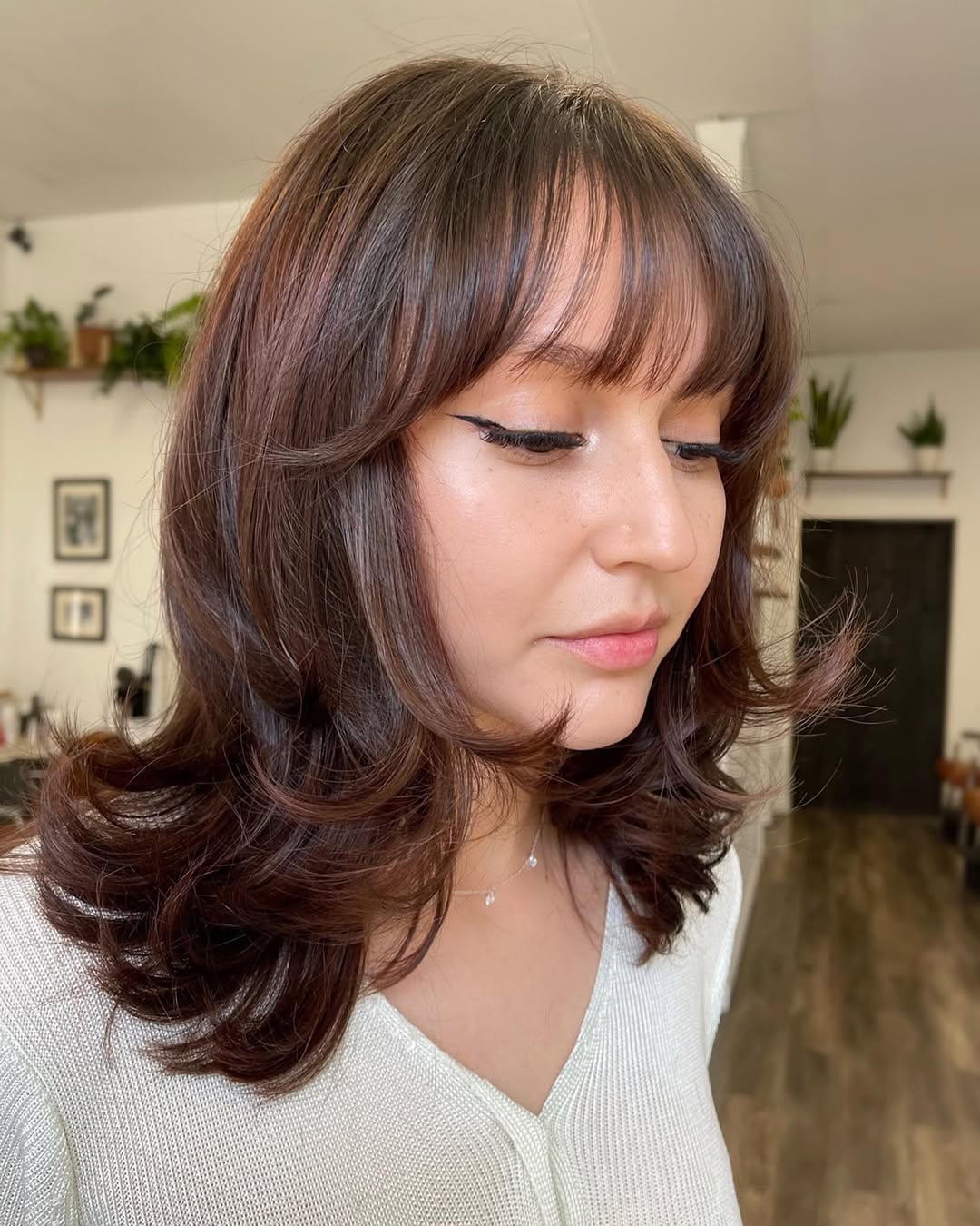 Feathered Layers With Full Fringe Auburn