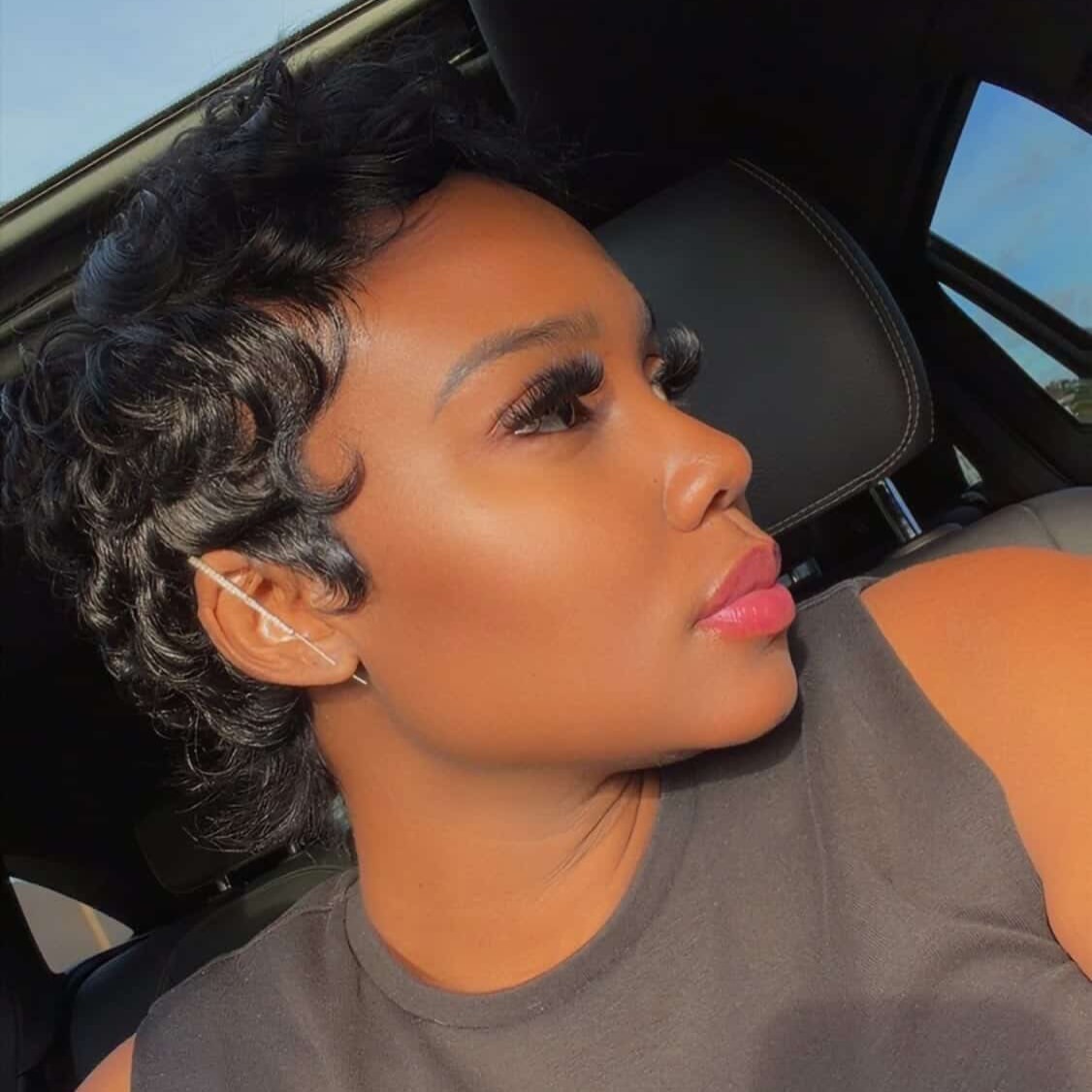 Finger Waves Pixie Cut With Glossy Finish