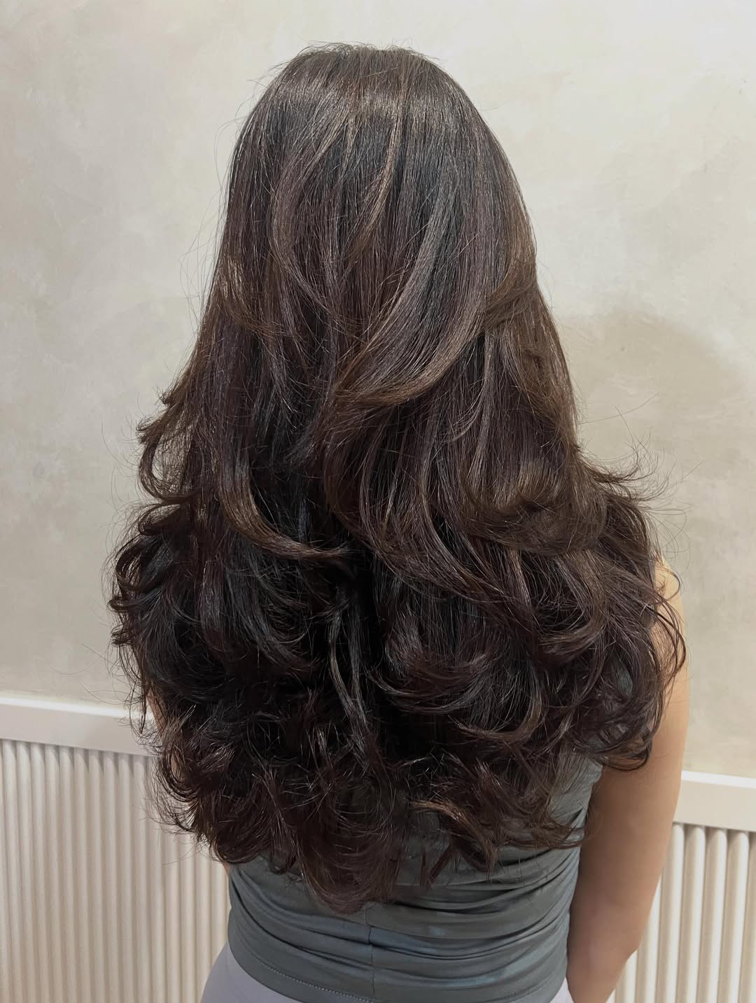 Gorgeous Long Layers On Dark Brown Wavy Hair