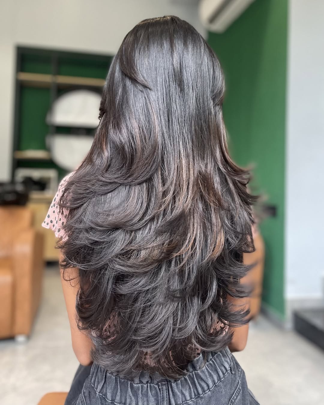 Max Volume Dark Brown Layered Haircut