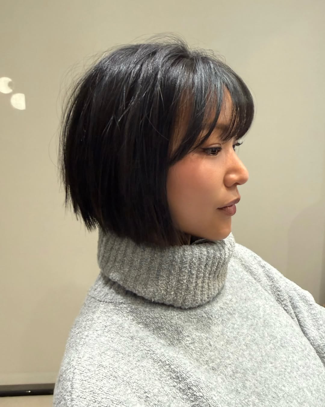 Modern Blunt Bob With Wispy Fringe