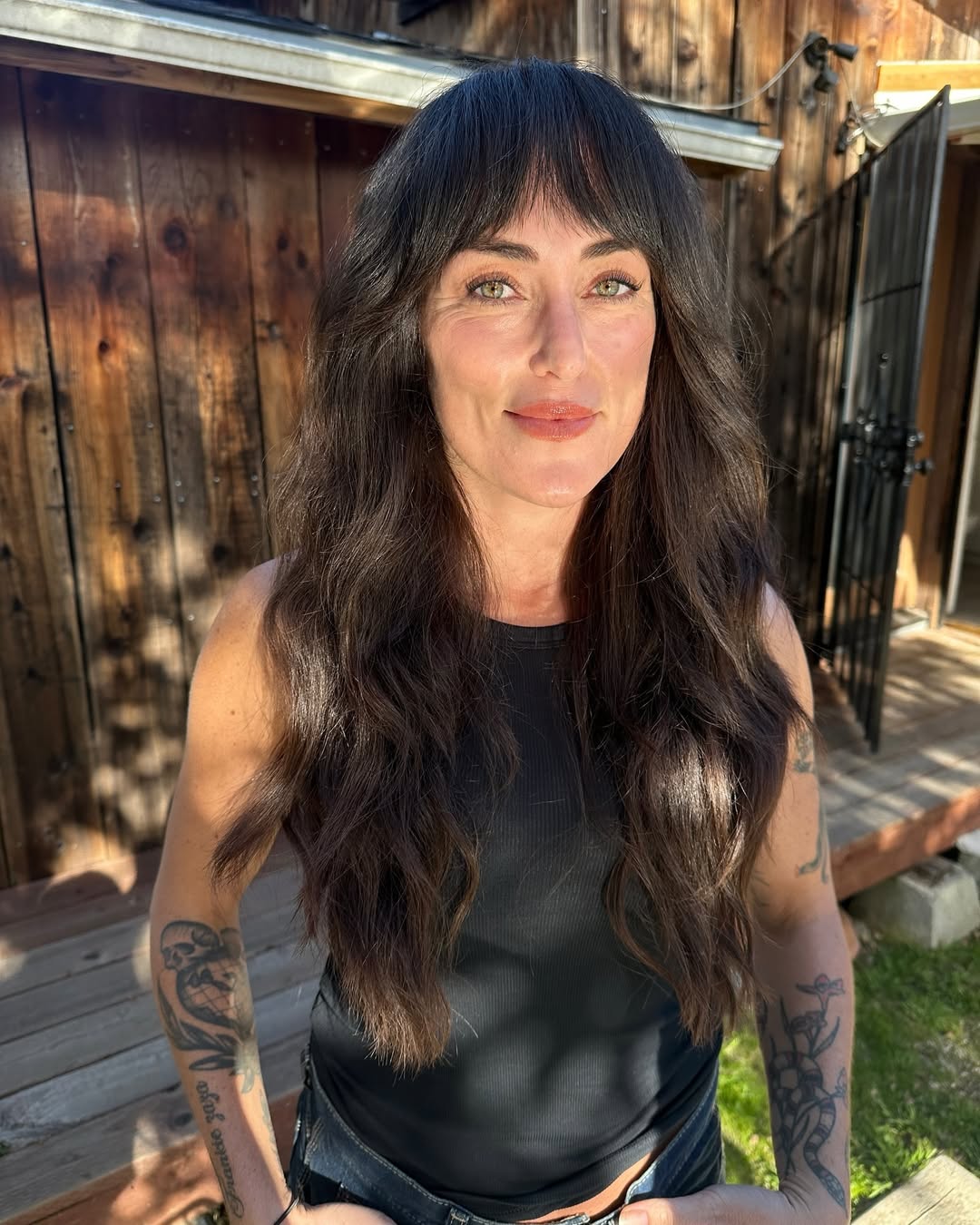 Modern Long Dark Shag With Wispy Fringe