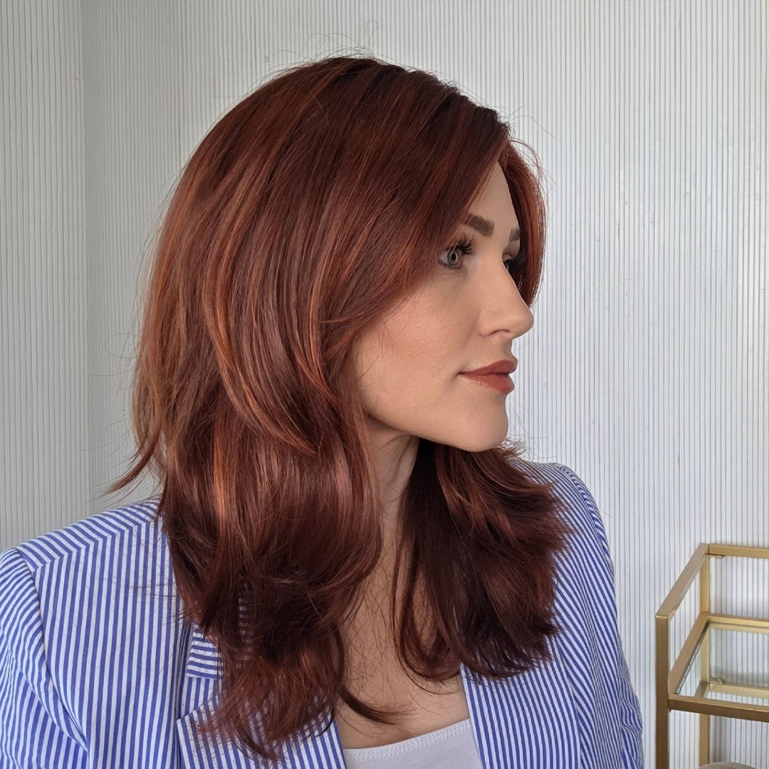 Rich Autumn Amber With Face-Framing Layers