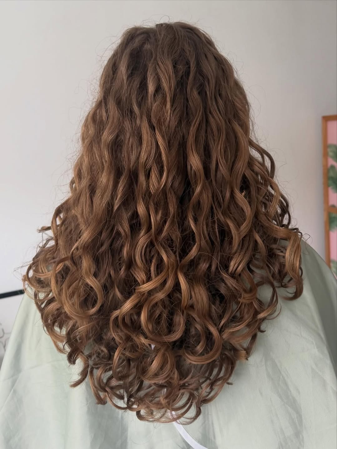 Rich Brunette Curly Layers For Volume