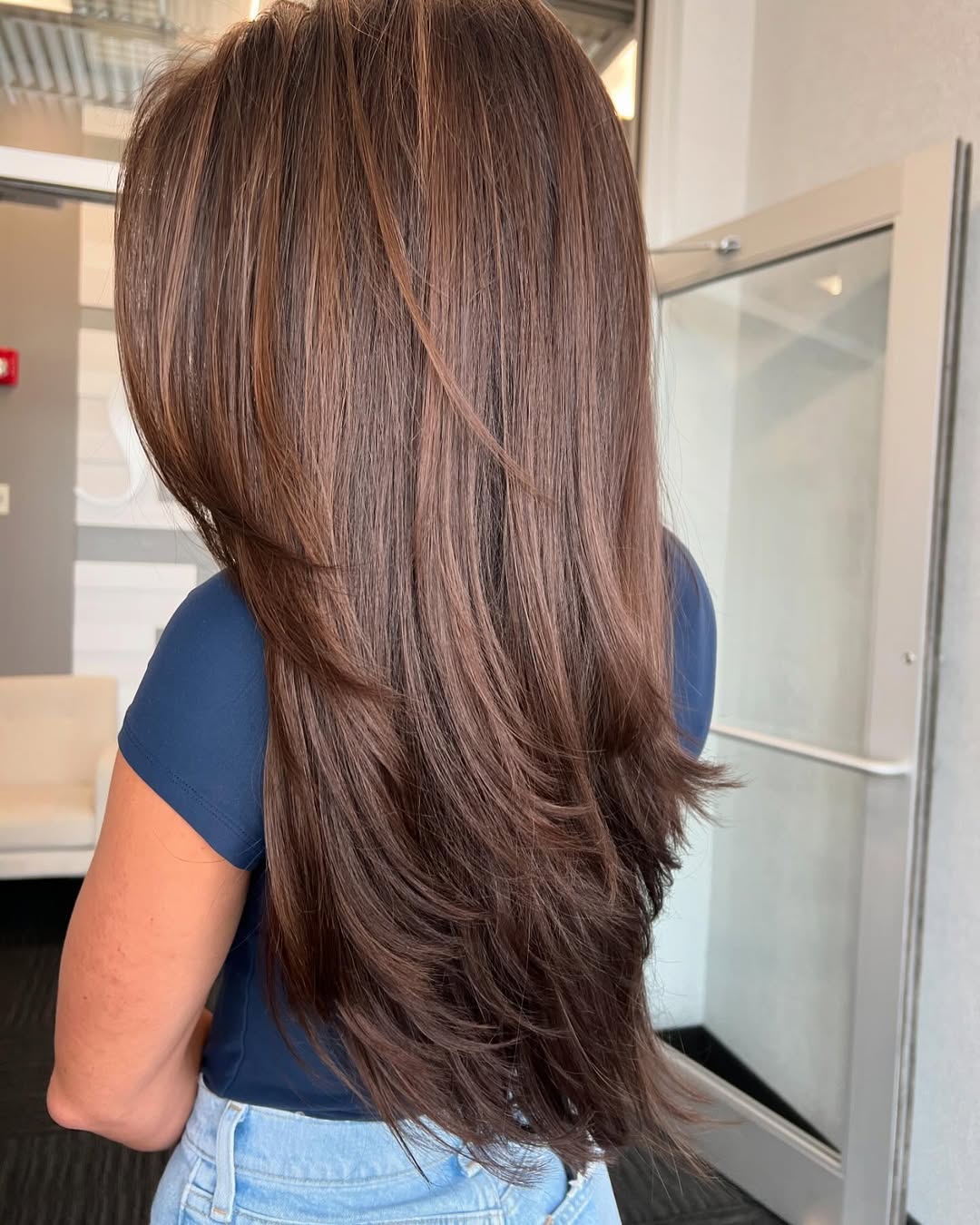 Rich Brunette Long Layers Volume