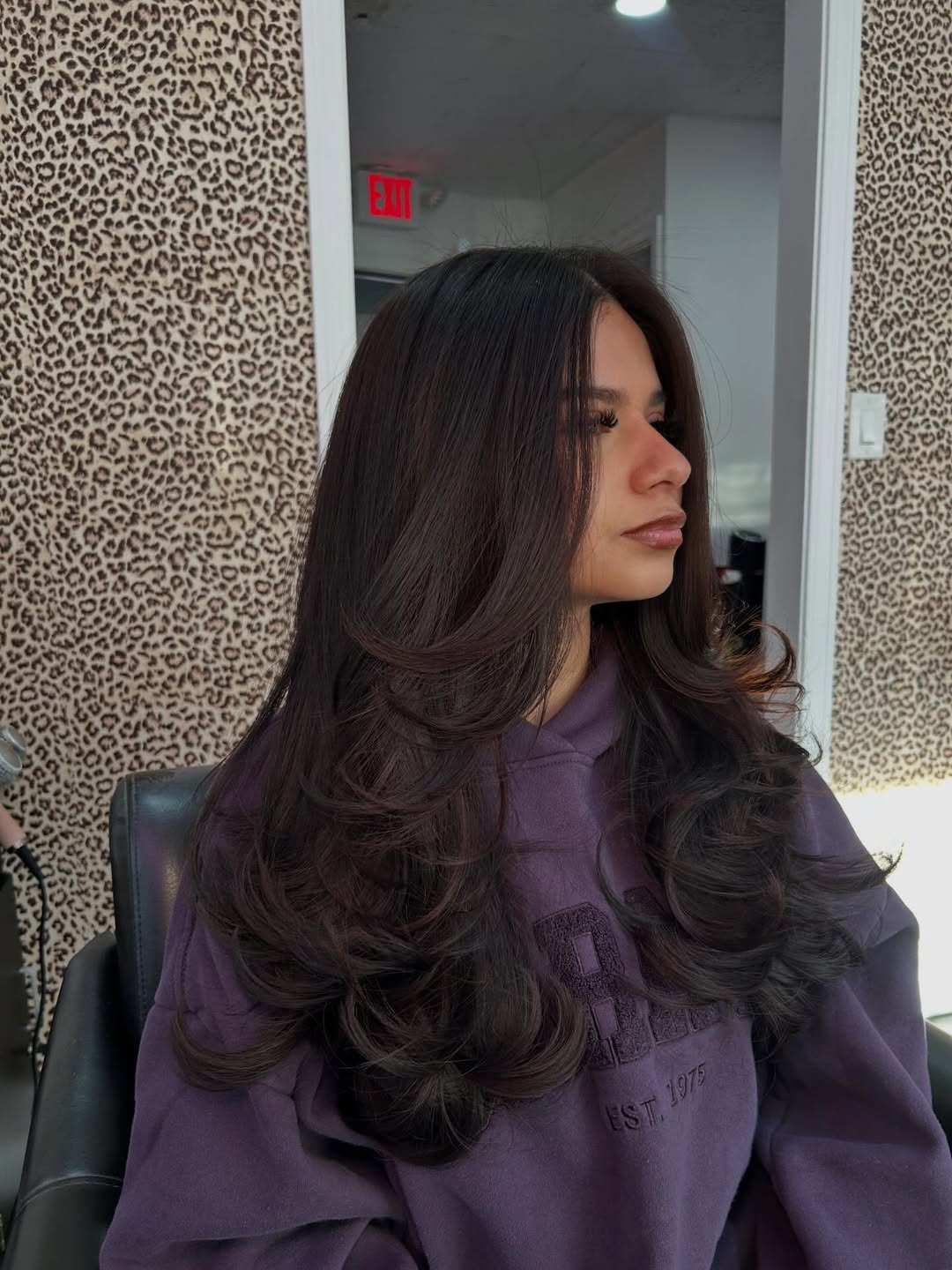 Rich Brunette Long Layers With Bouncy Curls