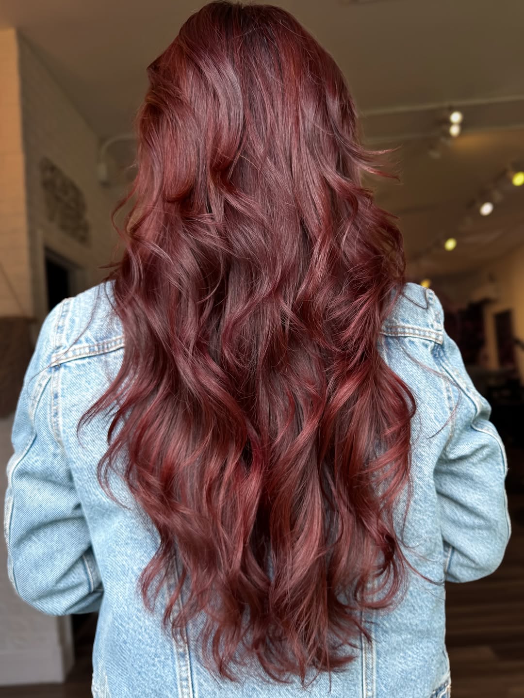 Rich Burgundy Waves With Subtle Red Undertones