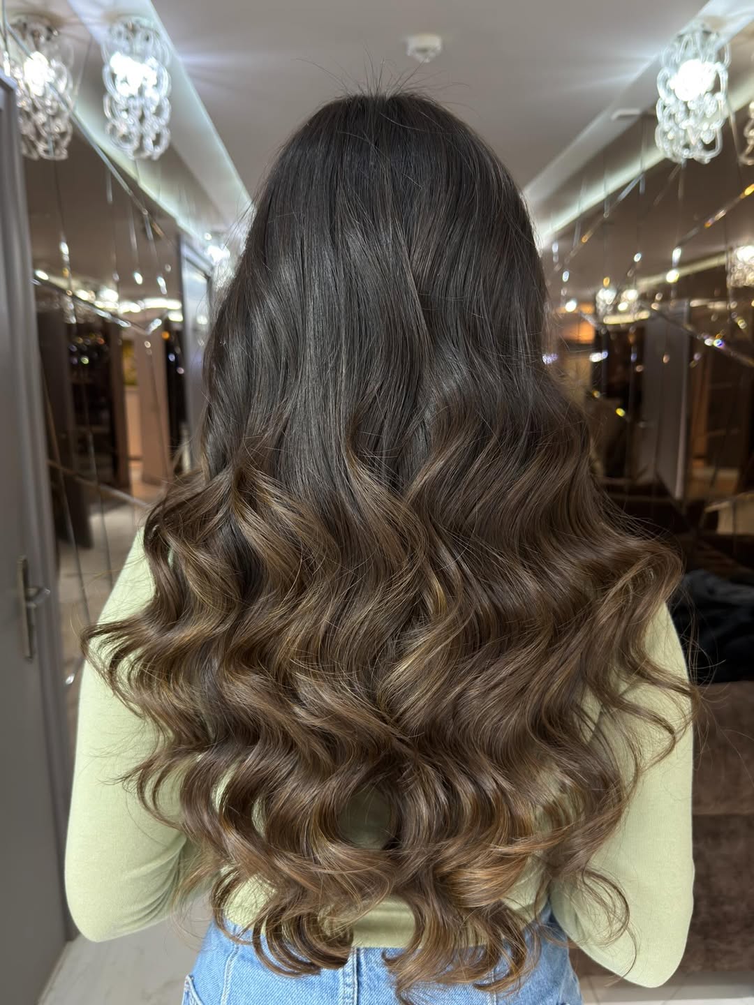Rich Chocolate Brown Toffee Balayage Waves