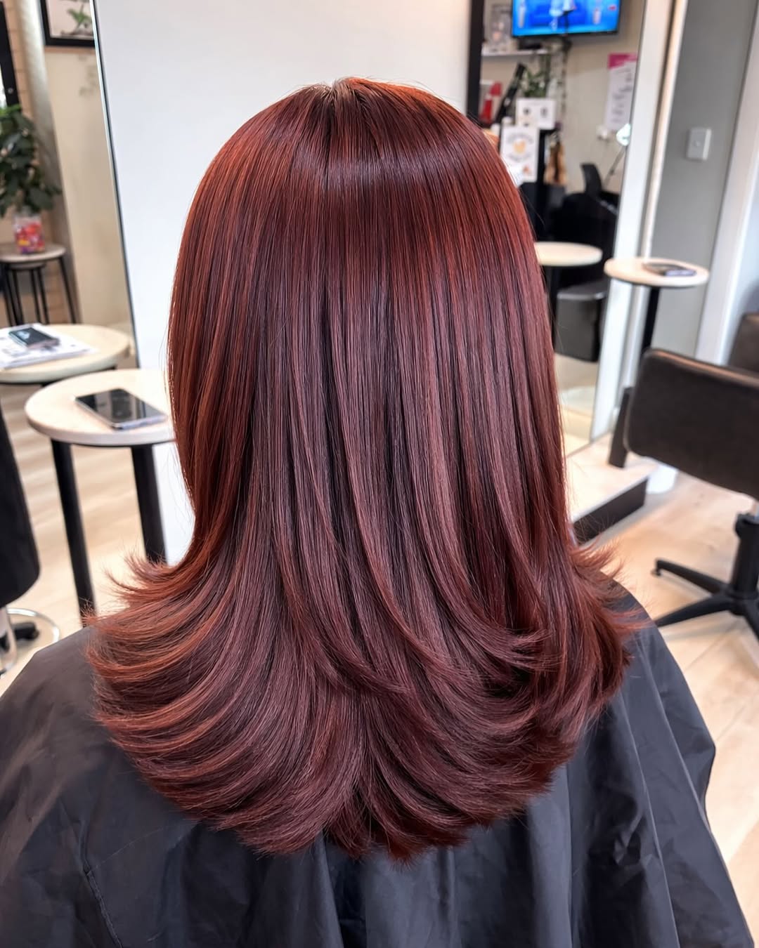 Rich Mahogany Red With Bouncy Layers