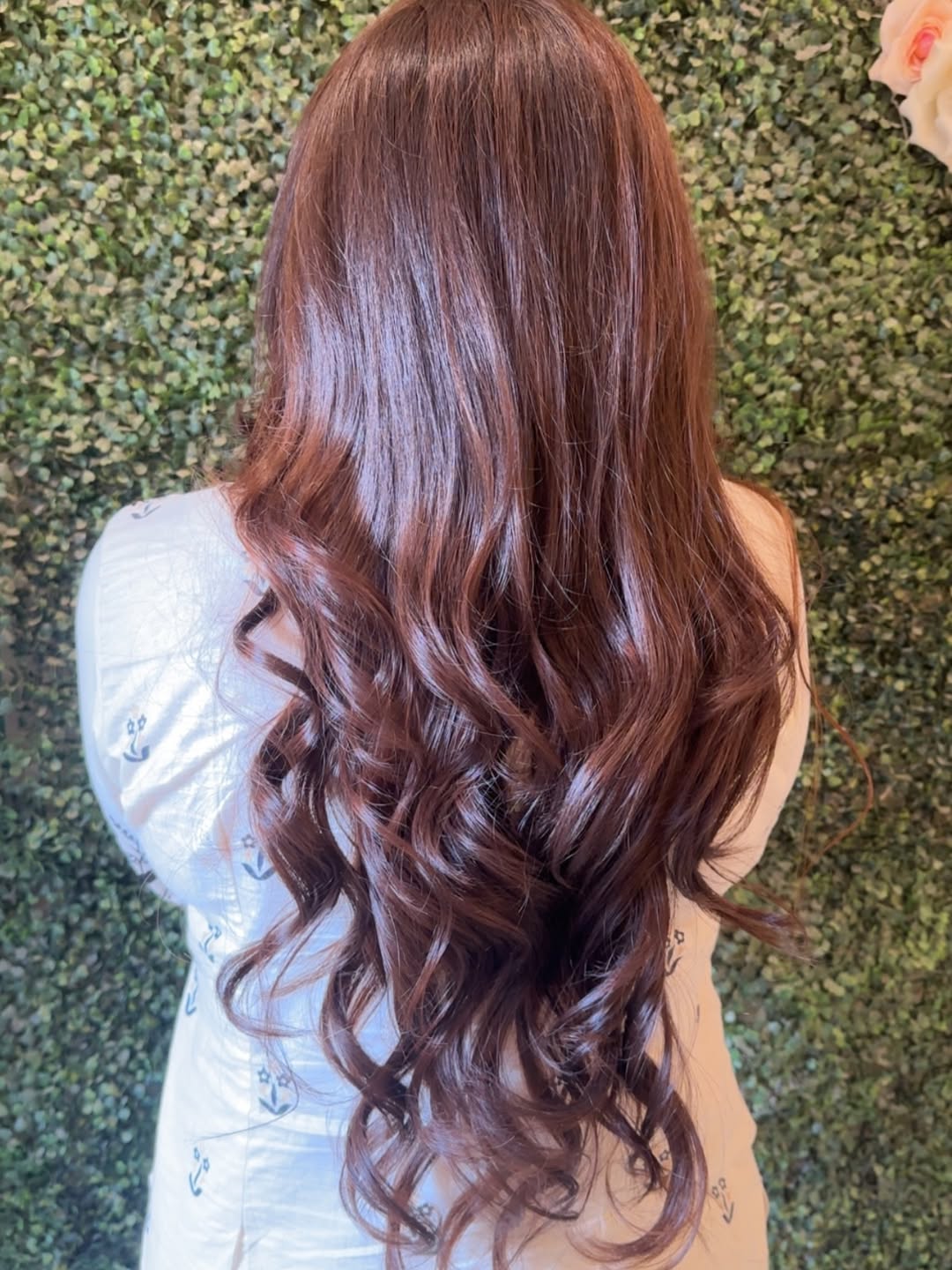Rich Warm Brunette Long Layers Bouncy Curls