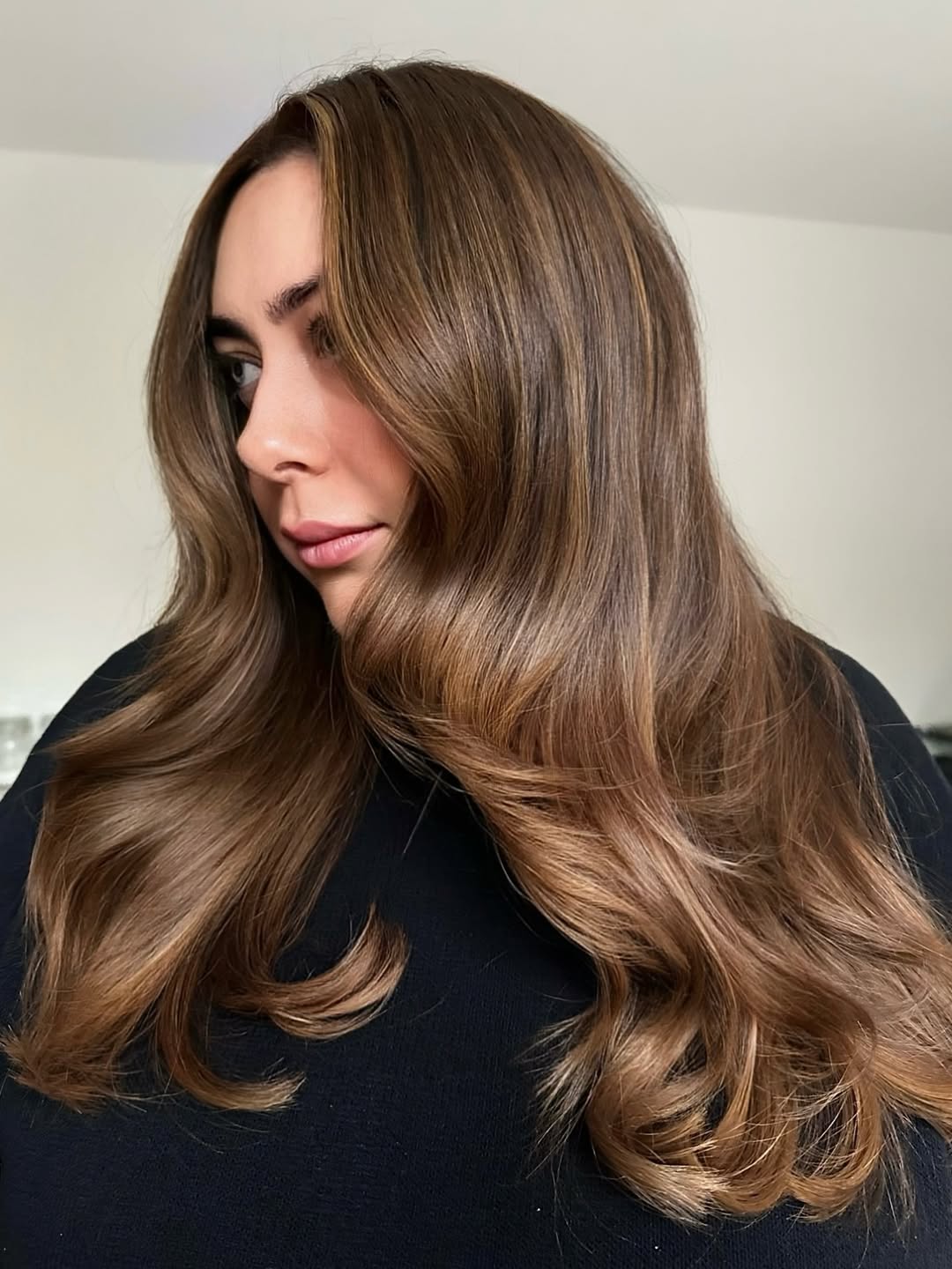 Rich Warm Brunette With Bouncy Voluminous Waves
