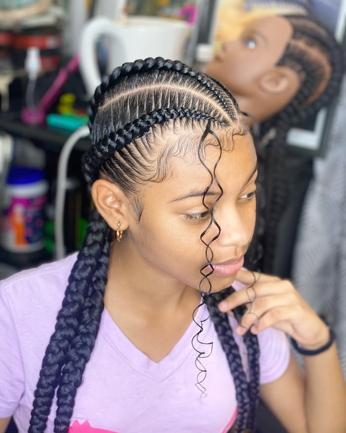 Sleek Cornrows With Defined Braids And Baby Hairs