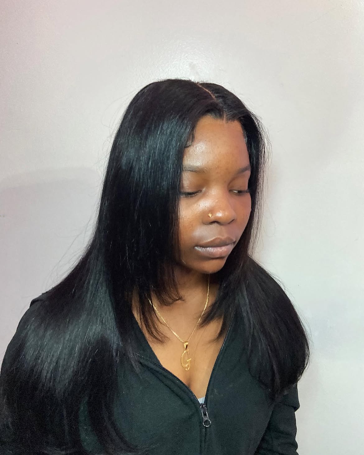 Sleek Silky Straight Cut With Face Framing Layers