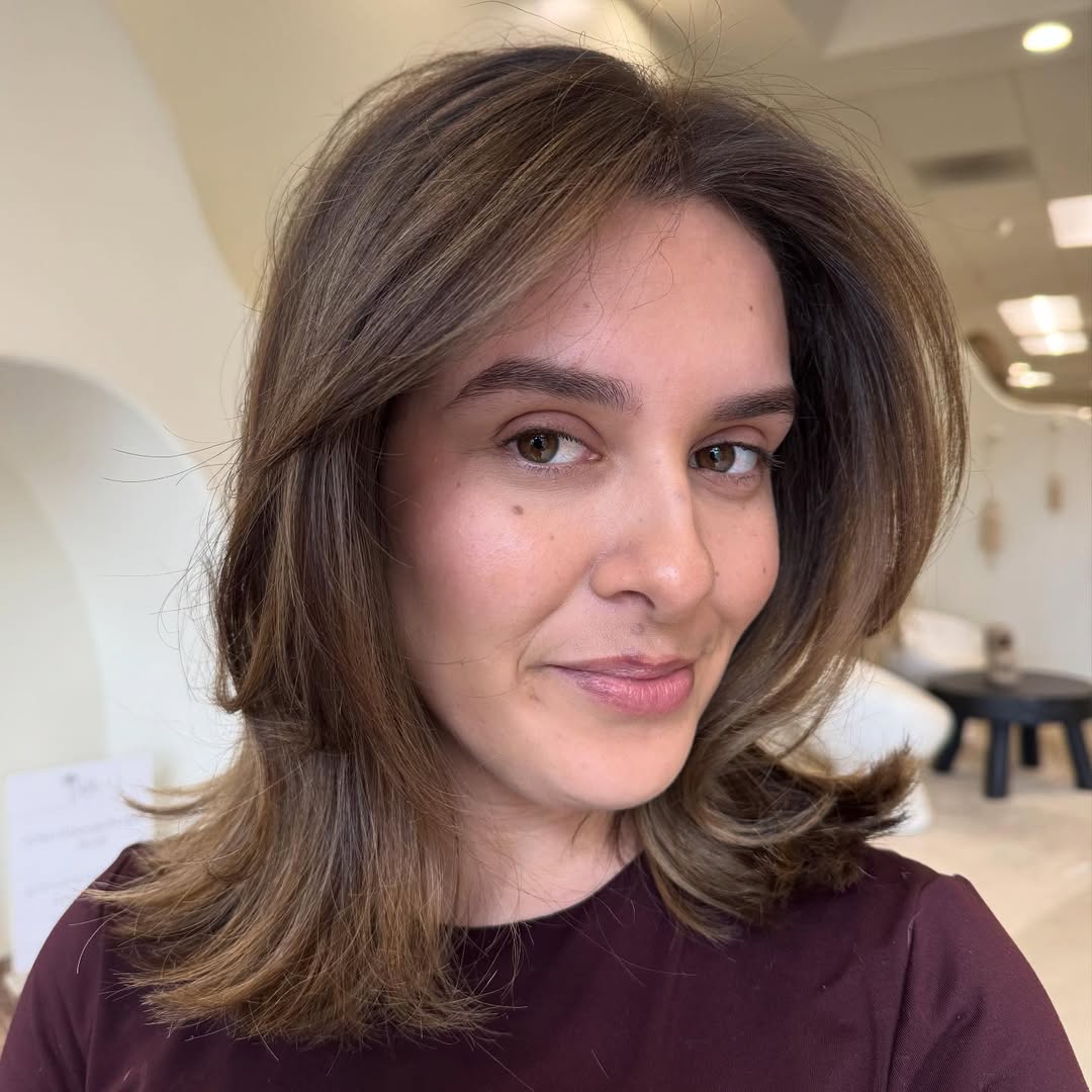 Soft Caramel Balayage With Face-Framing Layers