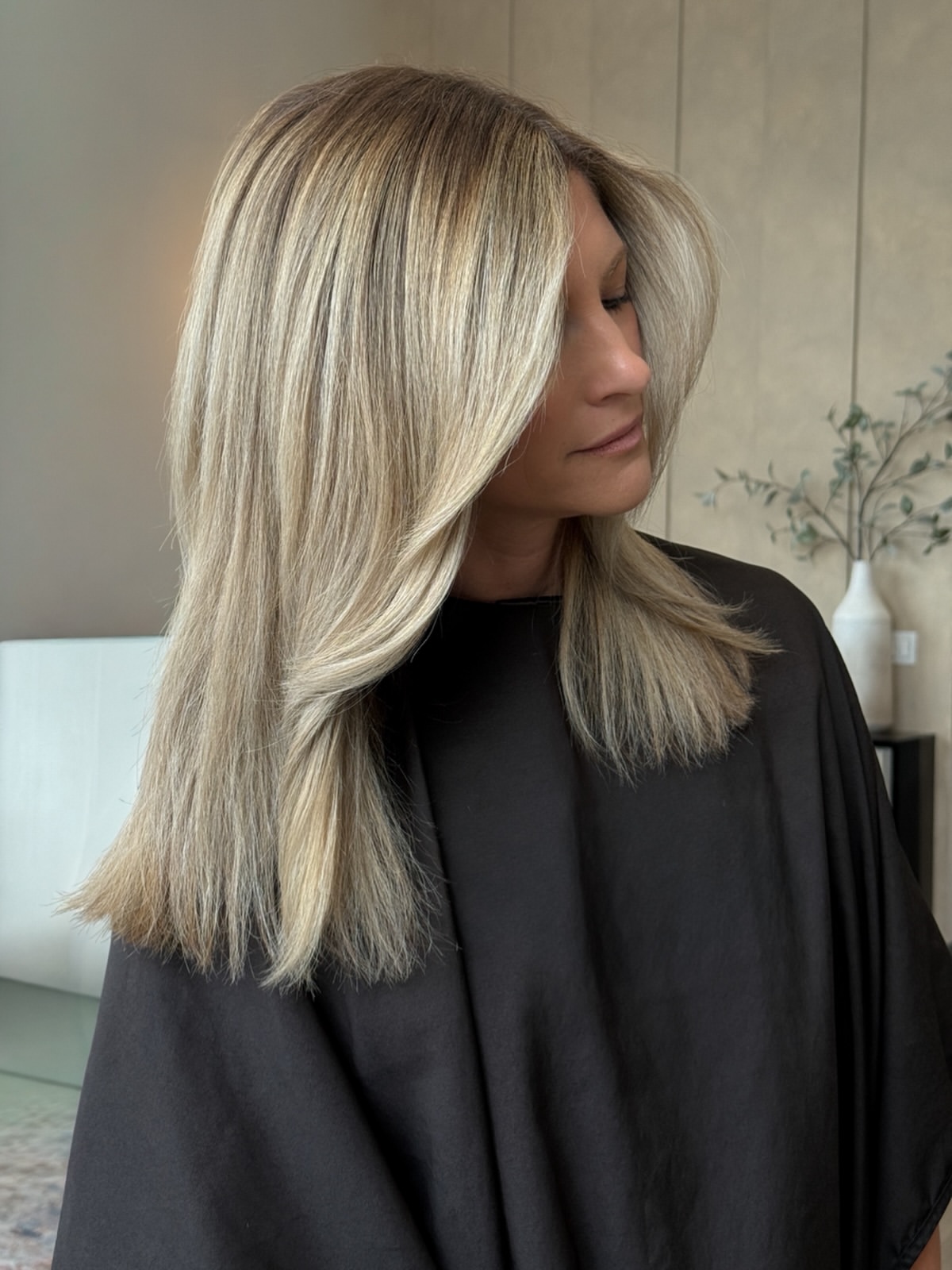 Sun-Kissed Honey Blonde Balayage With Face Framing Layers