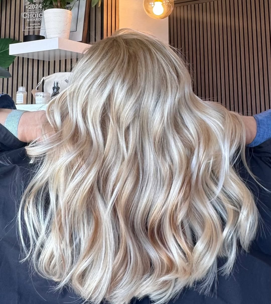 Warm Blonde Balayage With Lived-In Waves
