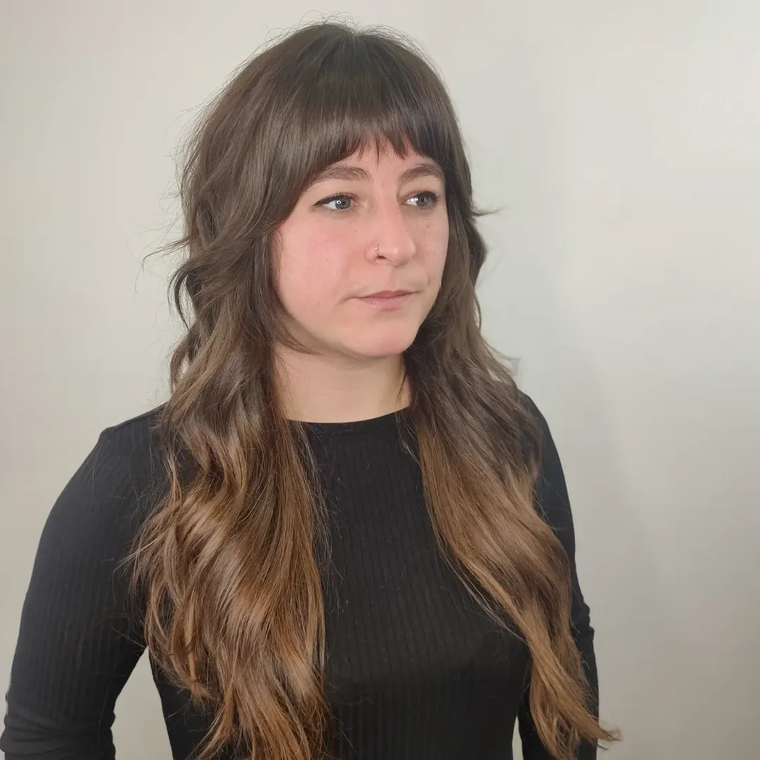 Wavy Long Shag With Wispy Fringe