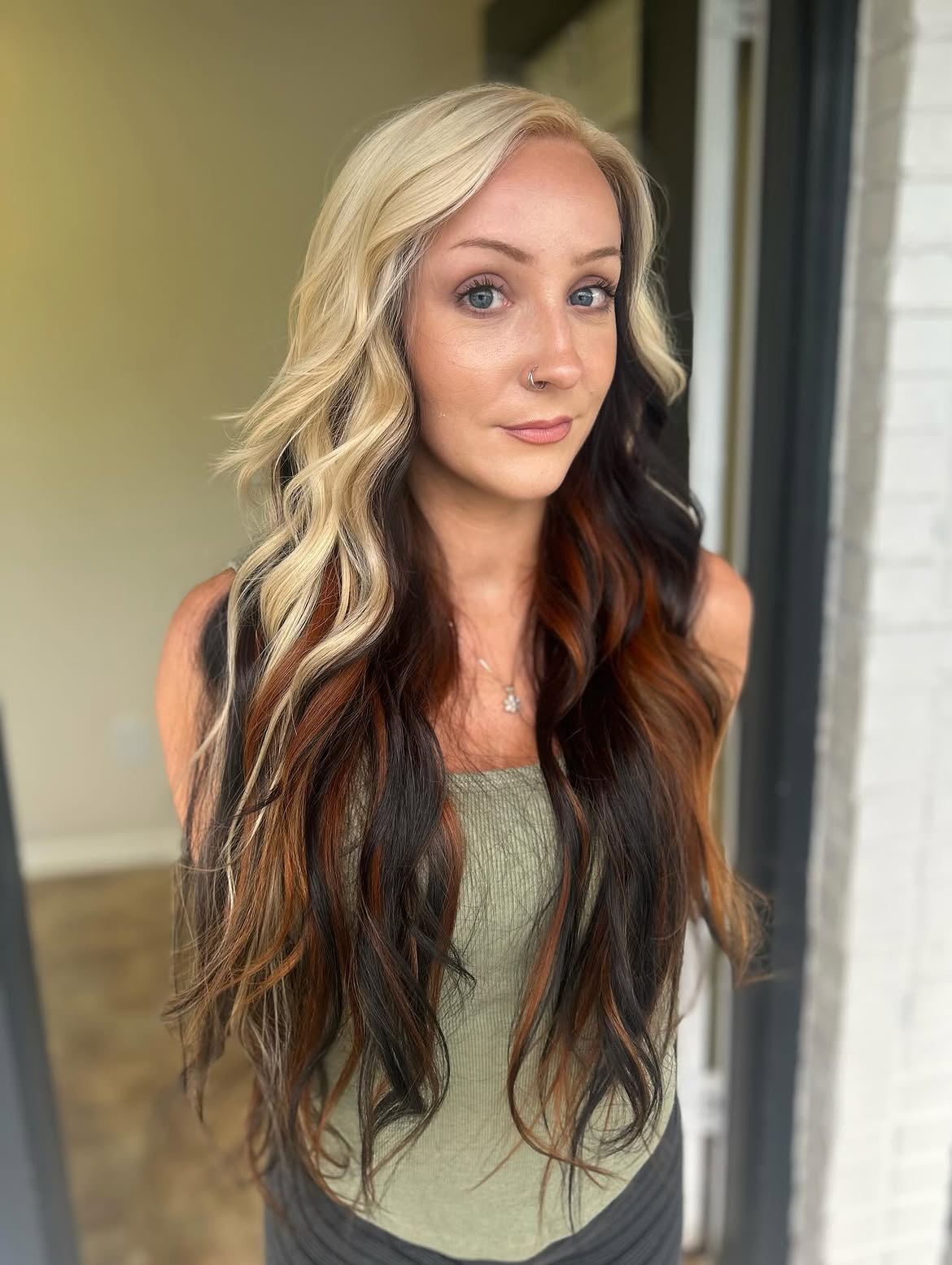 Bold Calico Color Block Waves