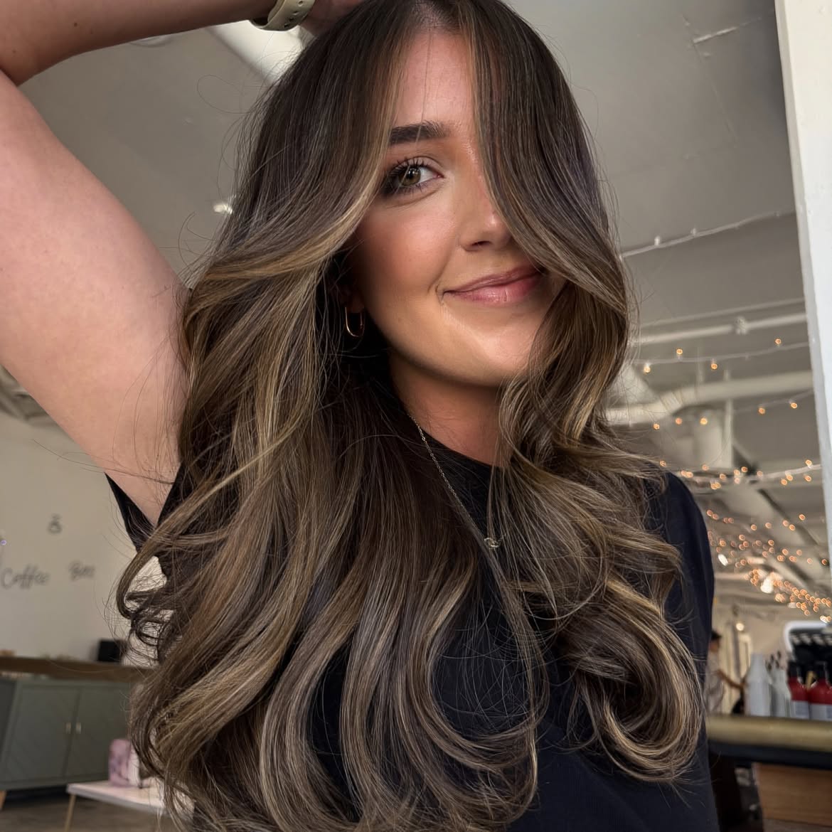 Brunette Balayage With Warm Honey Highlights