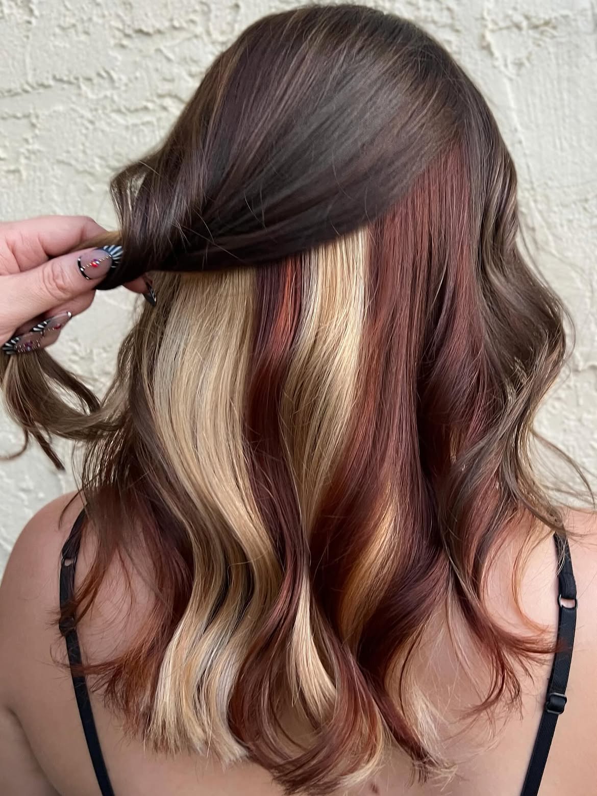 Calico Color Melt With Ash Blonde & Copper Streaks