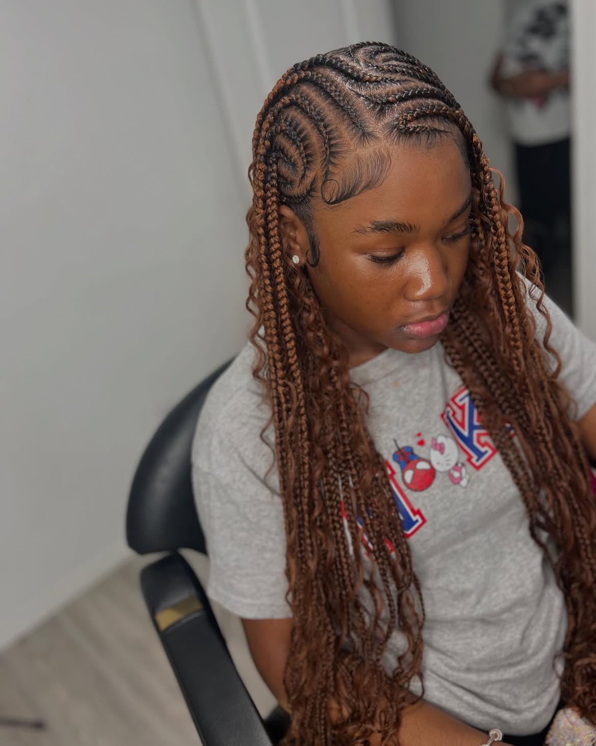 Chic Fulani Braids With Curly Ends