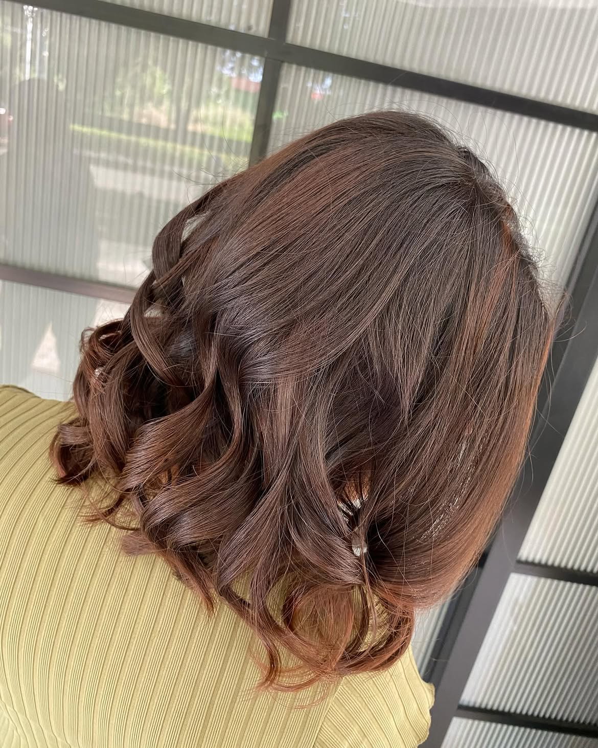 Cinnamon Brown Balayage With Soft Waves