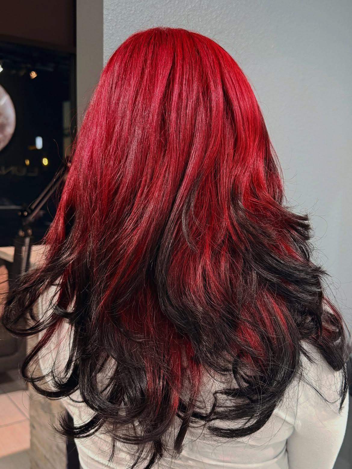 Crimson Tide Ombre With Soft Waves