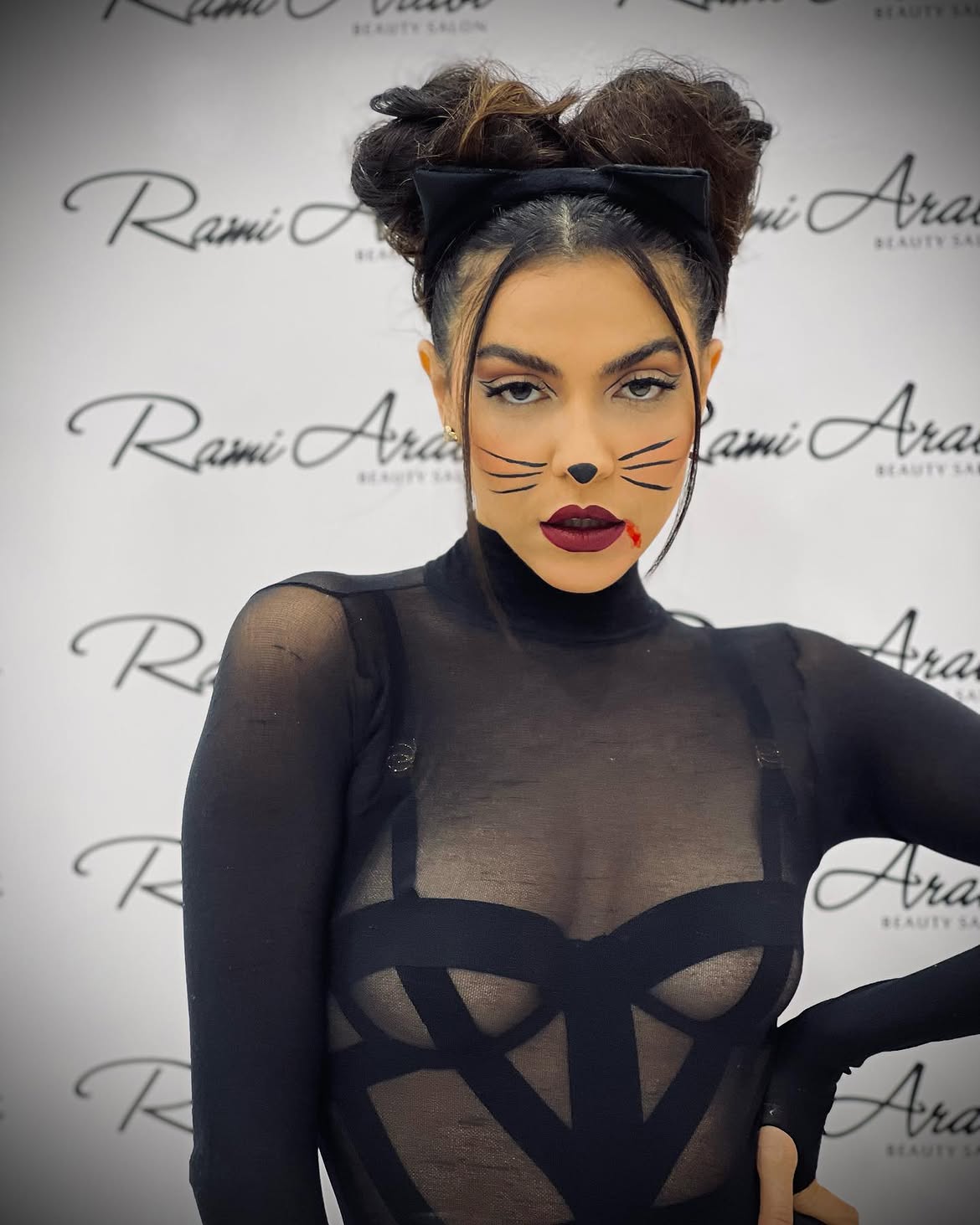 Cute Cat Ear Buns Halloween Style