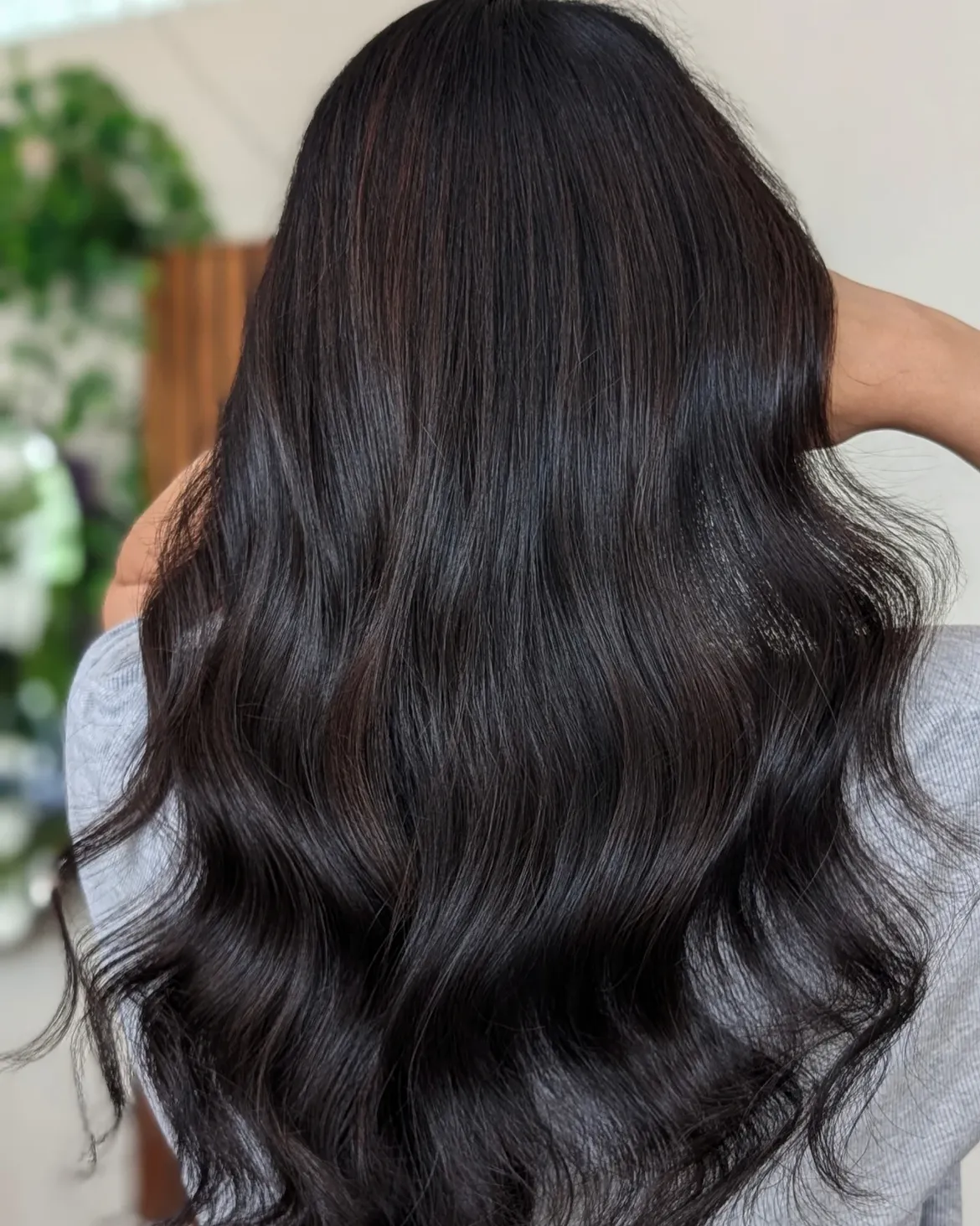 Dark Espresso Waves With Subtle Auburn Highlights