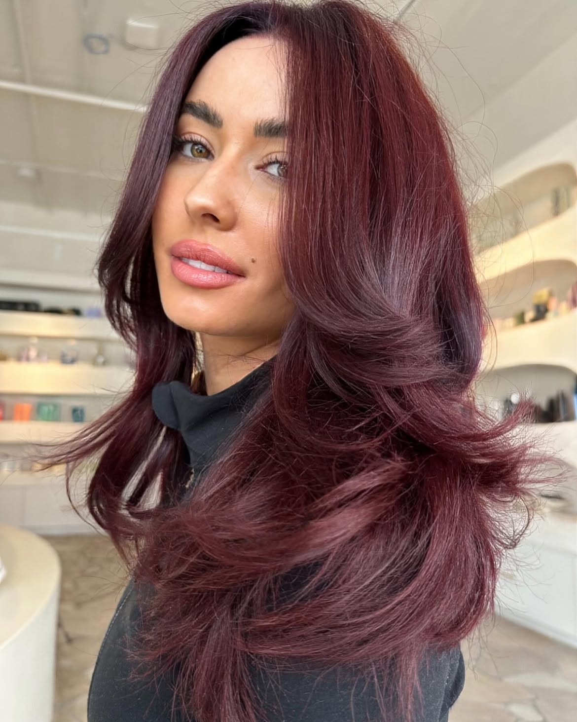 Deep Cherry Cola Glossy Waves
