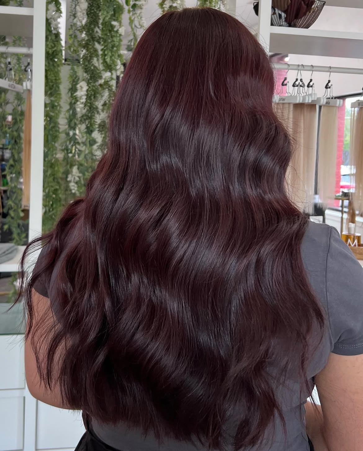 Deep Cherry Cola Waves With Subtle Shine