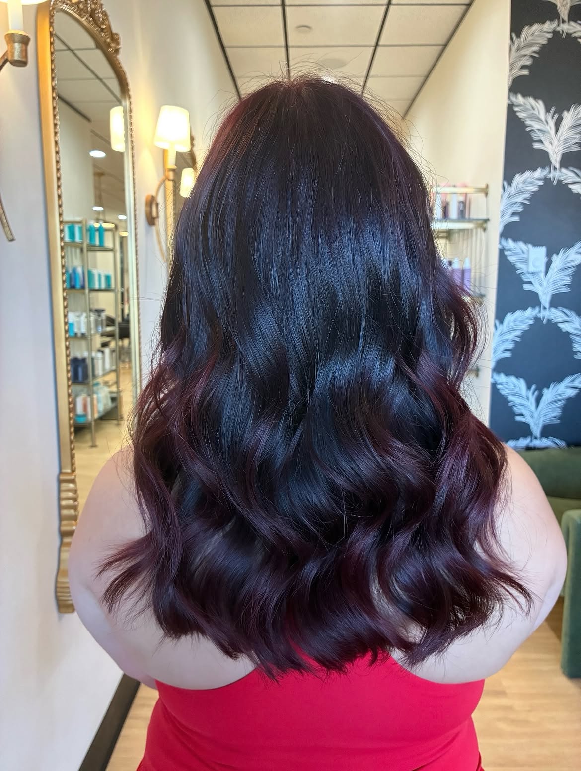 Deep Cherry Cola Waves With Subtle Violet Undertones