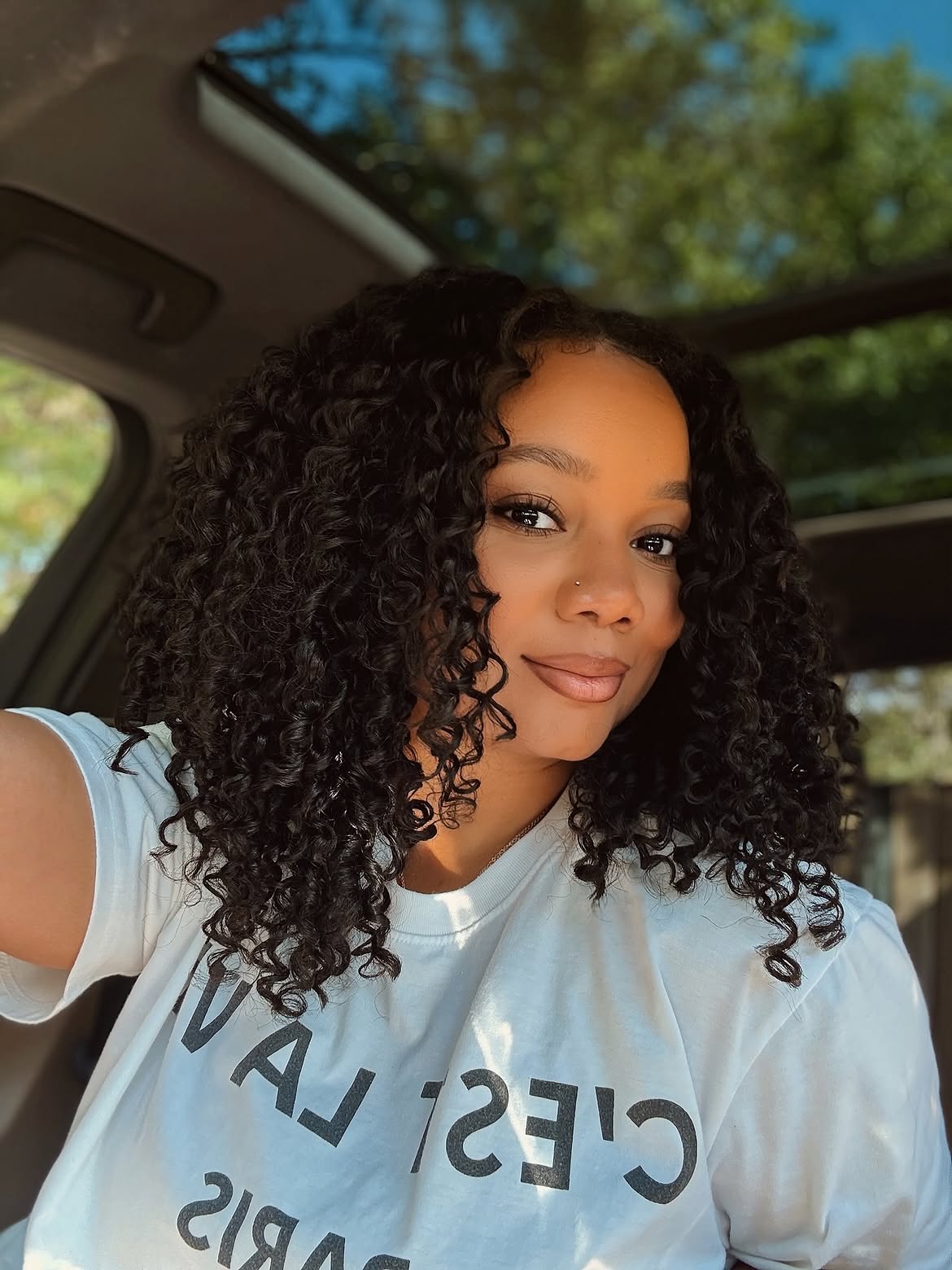 Defined Deepest Curl Halo On Shoulder Length Hair