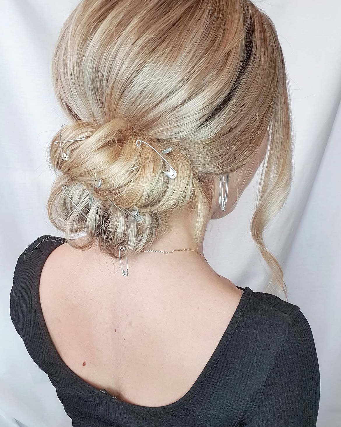 Edgy Safety Pin Updo For Halloween