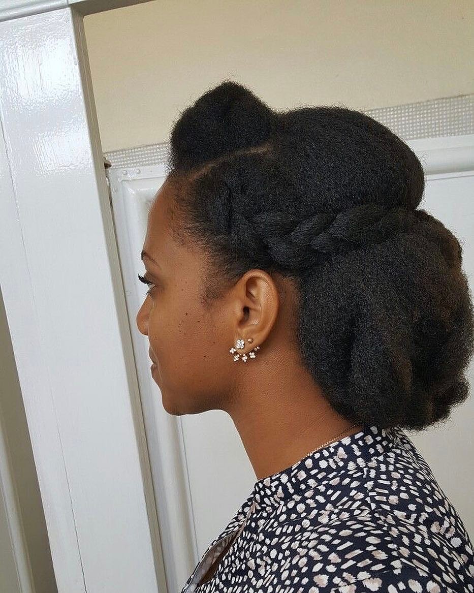 Elegant Braided Updo With Twisted Crown