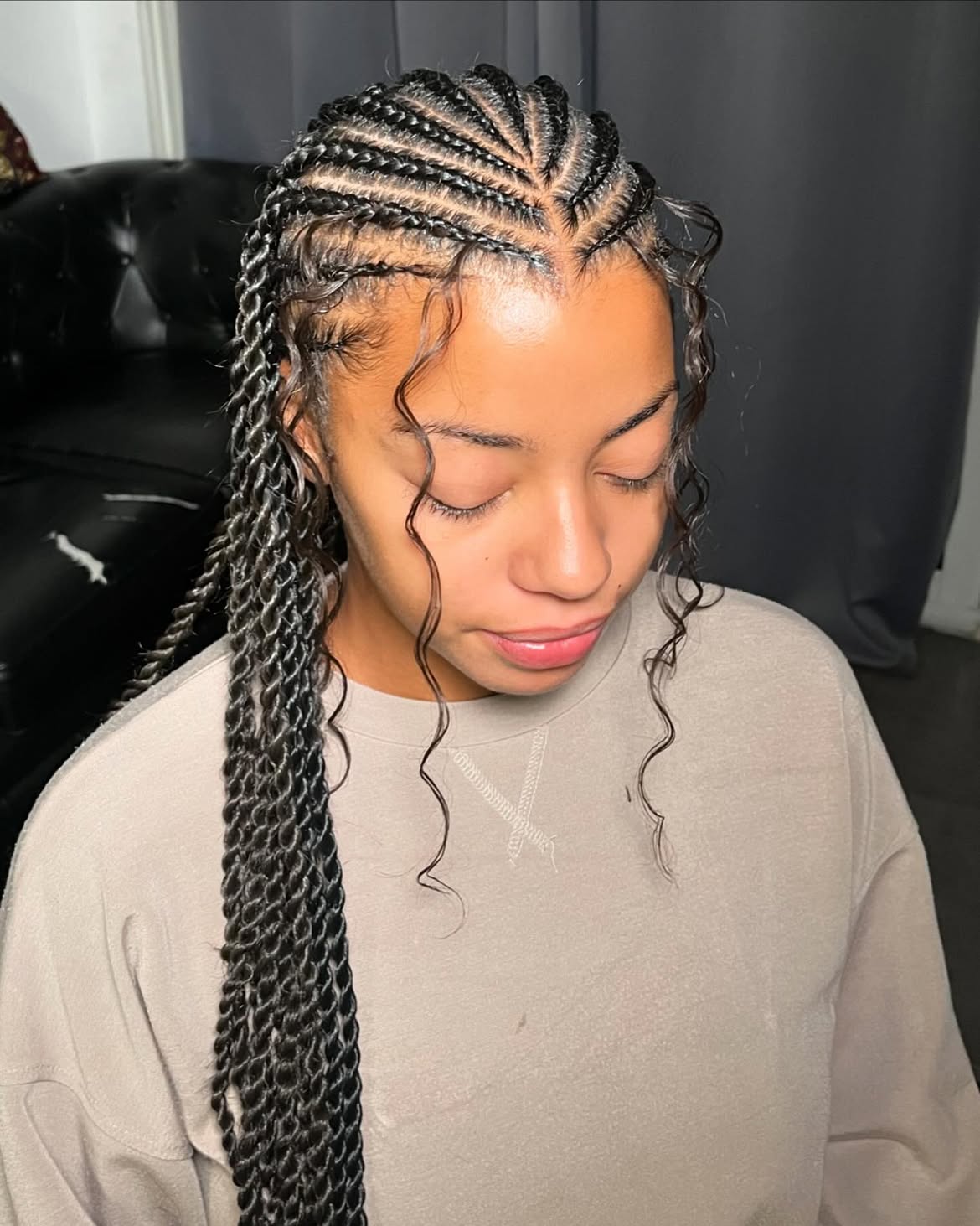 Elegant Fulani Braids With Defined Baby Hairs