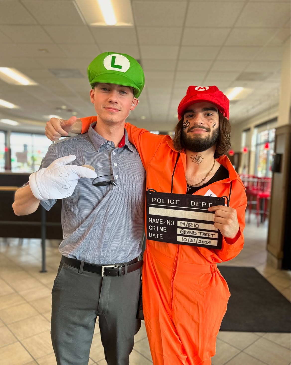 Funny Halloween Mario & Luigi Mugshot Costumes